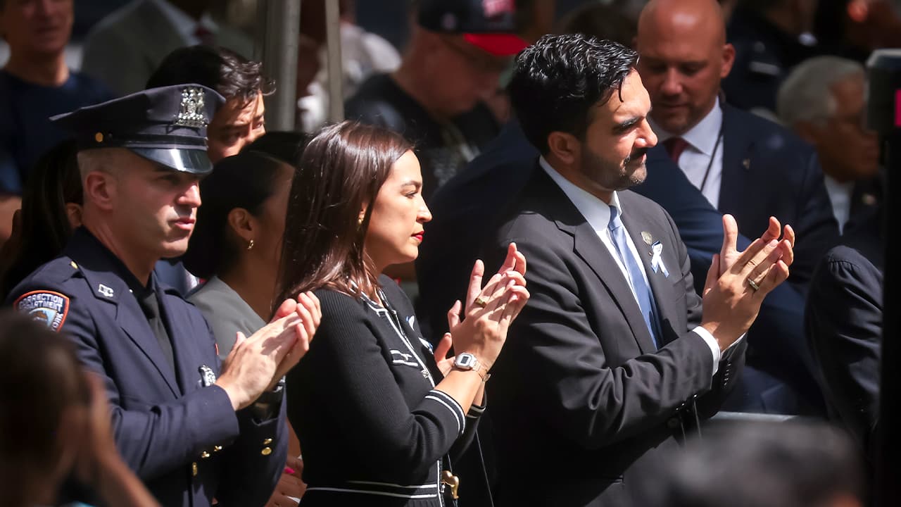 AOC, Mamdani Seen Laughing as 9/11 Victims' Names Read
