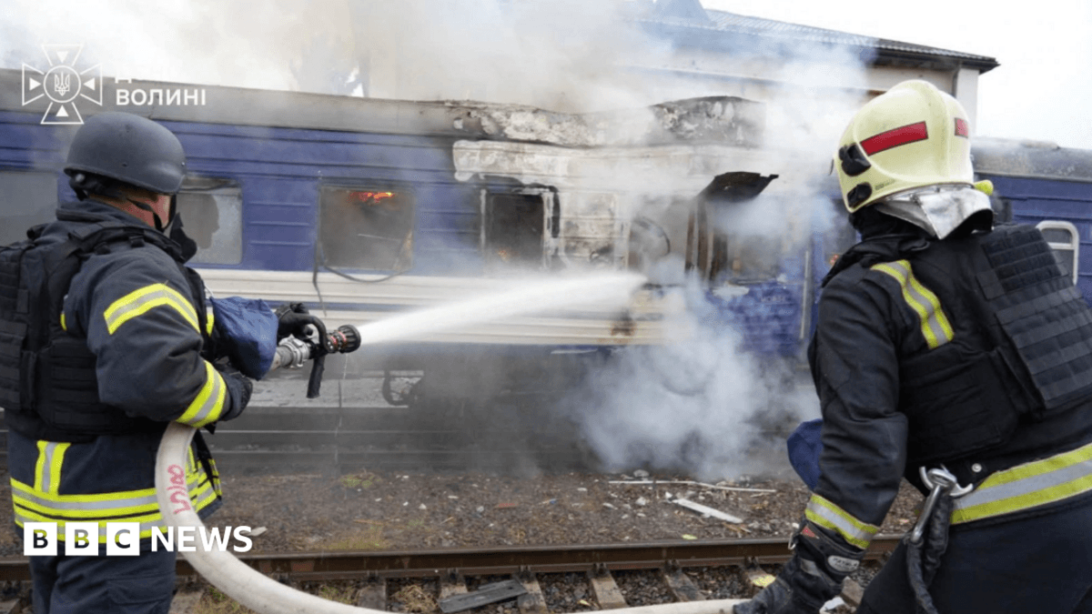 Russian Drone Strikes Train Minutes After Boris Johnson's Departure