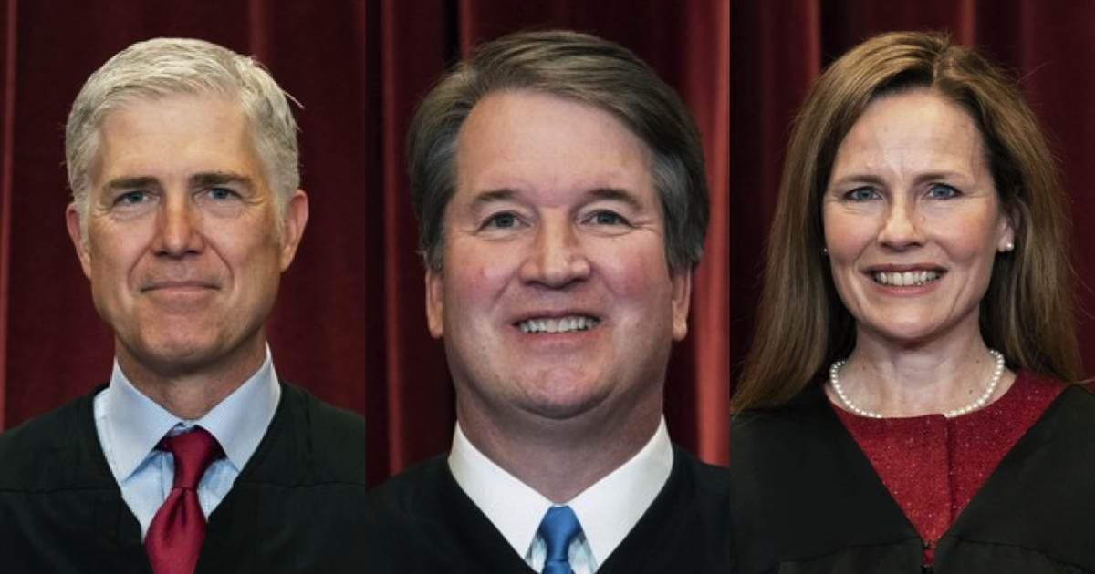 Trump Says He Regrets Picking Gorsuch, Kavanaugh, Barrett